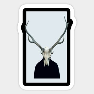 Living Skull and Horns T-shirt Sticker